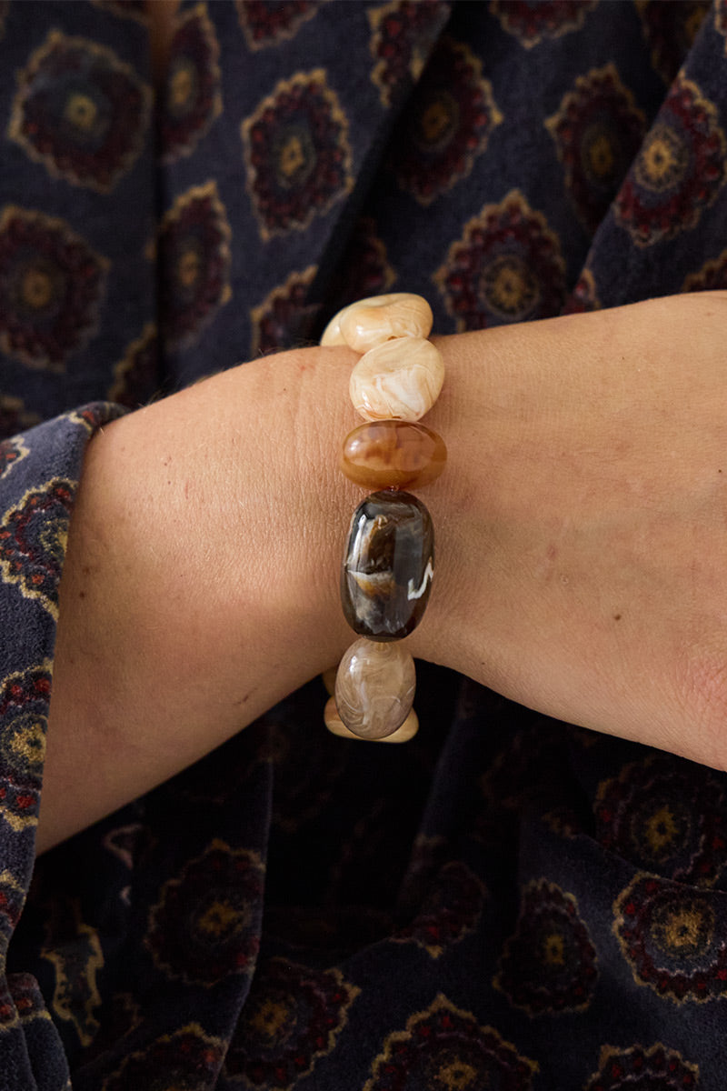 Creme Brulee Marble Bracelet