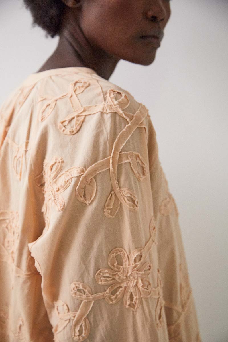 Avari Embroidered Caramel Top