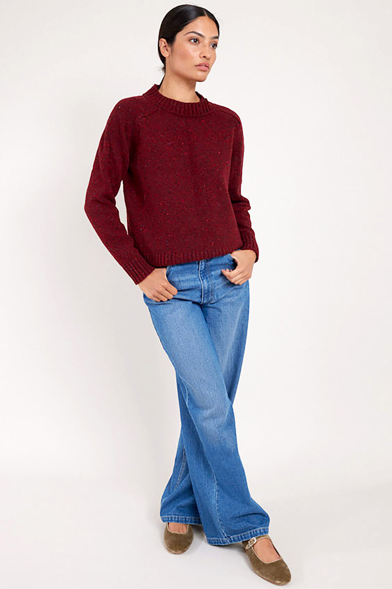 Carmine Donegal Merino Wool Jumper