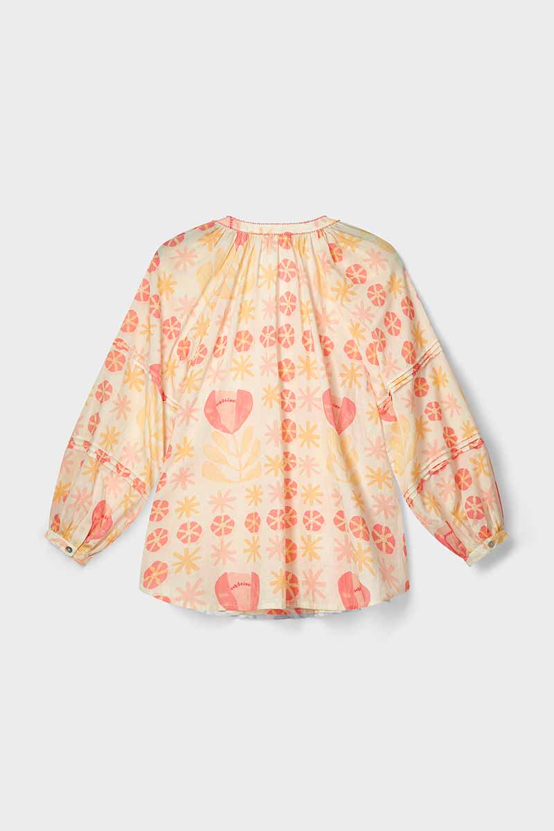 Charlize Printed Cotton Top
