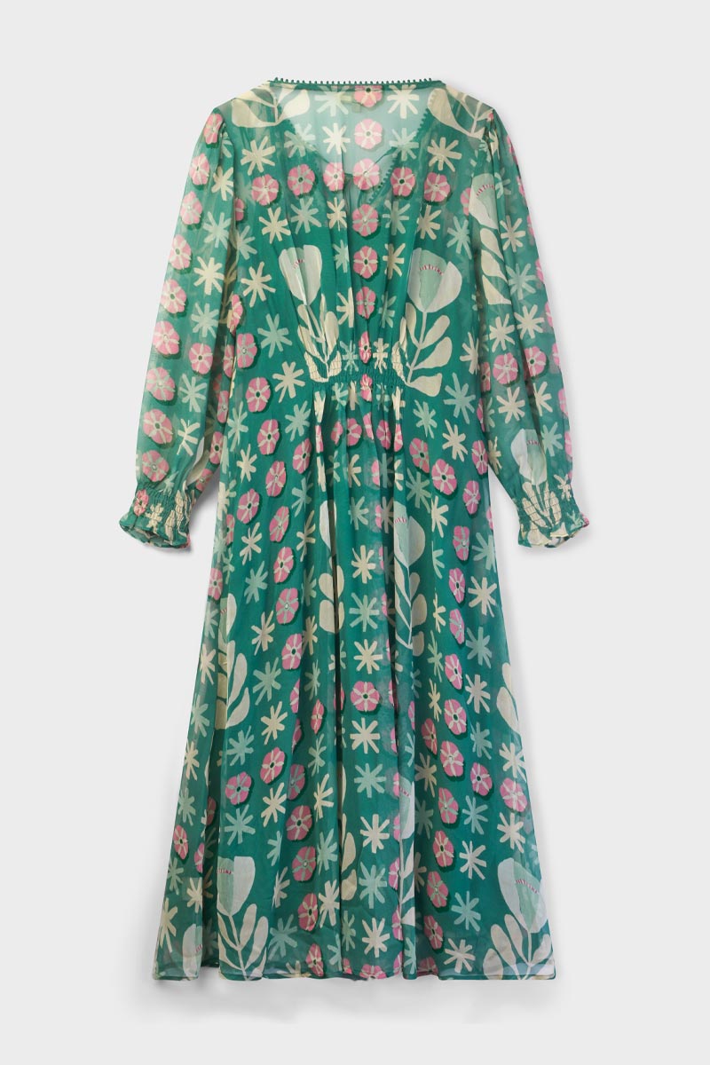 Charlize Georgette Midi Dress