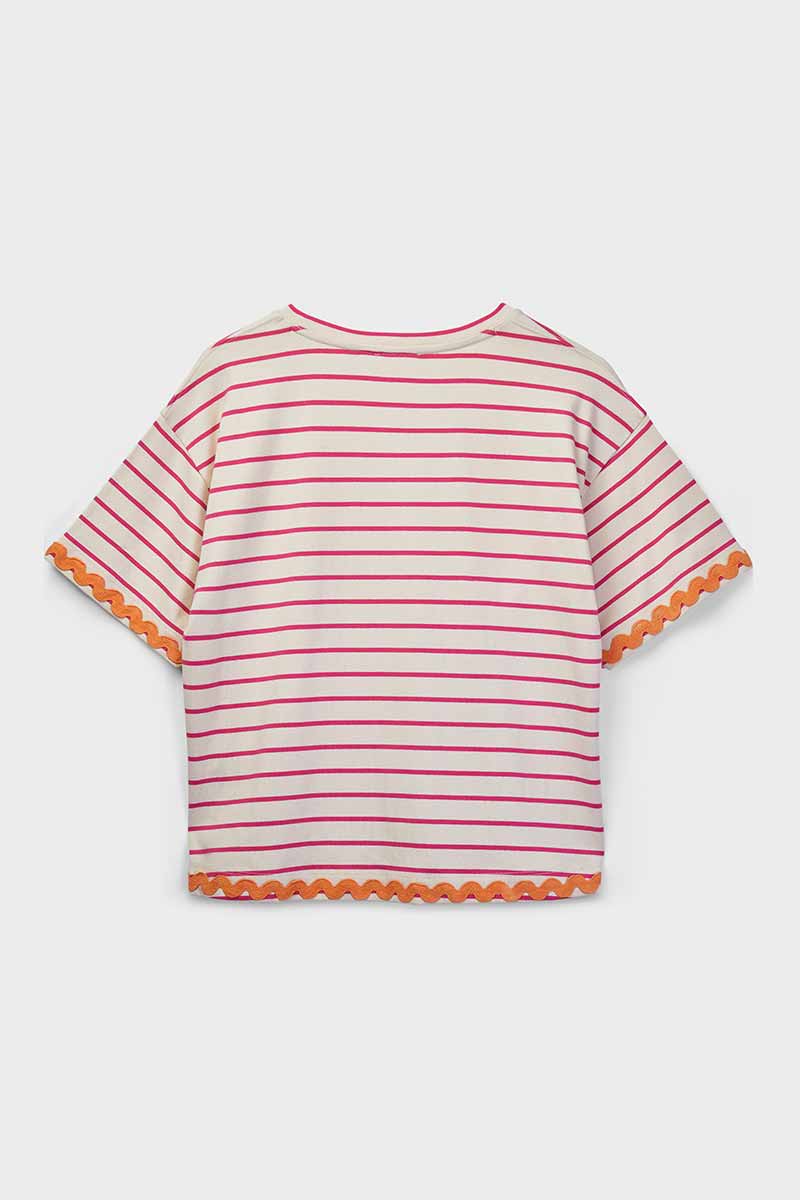 Ebba Jersey Pink Striped T-shirt