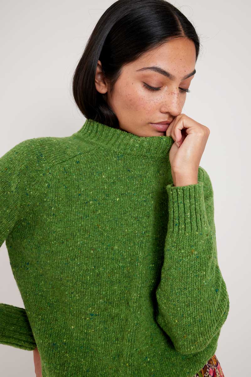 Green Donegal Merino Wool Jumper