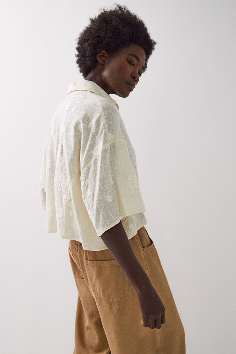 Hecate Ivory Embroidered Shirt