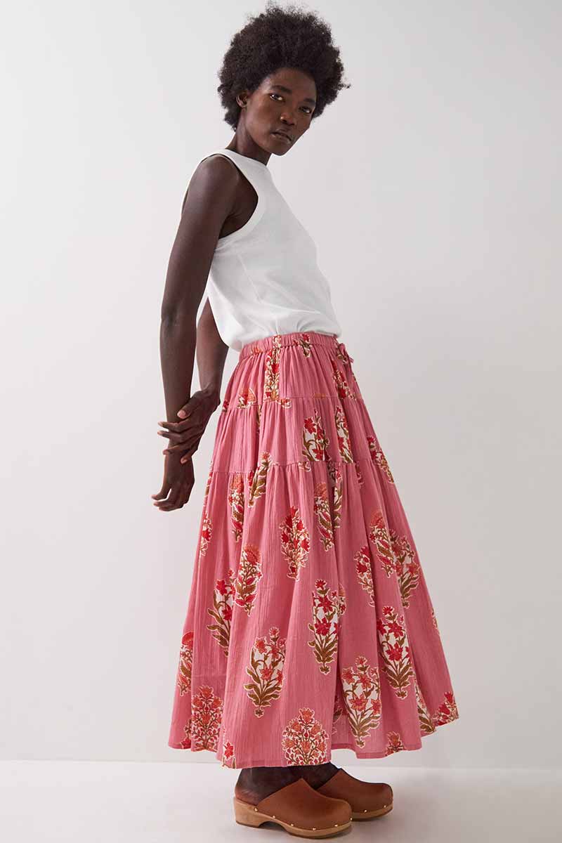 Macy Cotton Midi Skirt