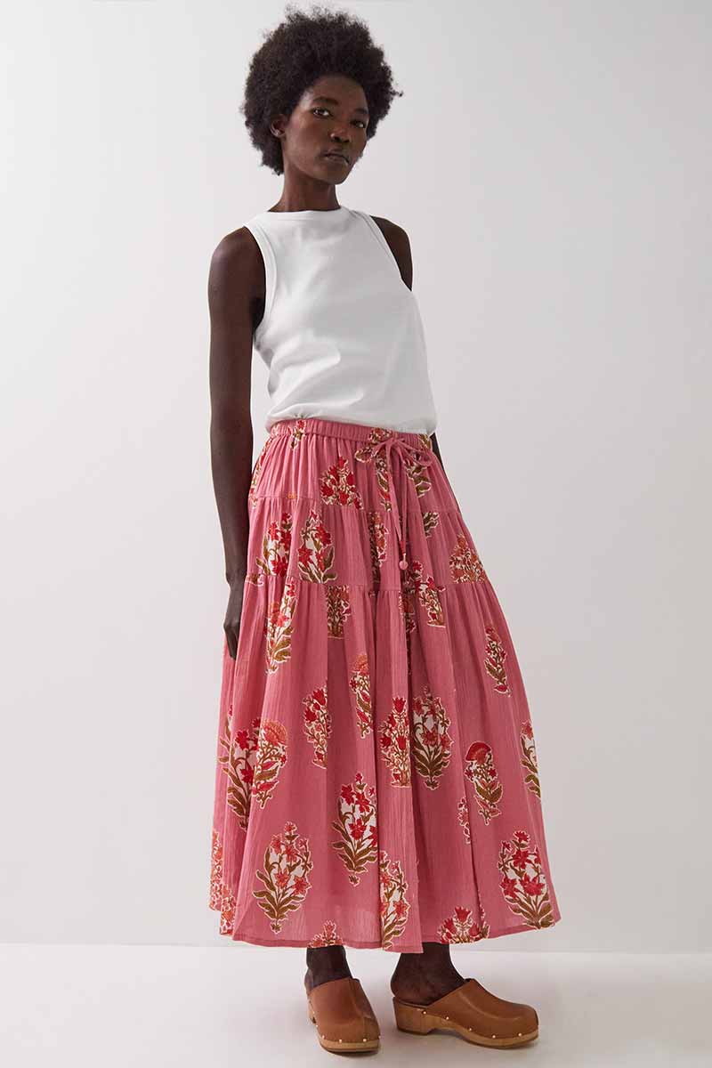 Macy Cotton Midi Skirt
