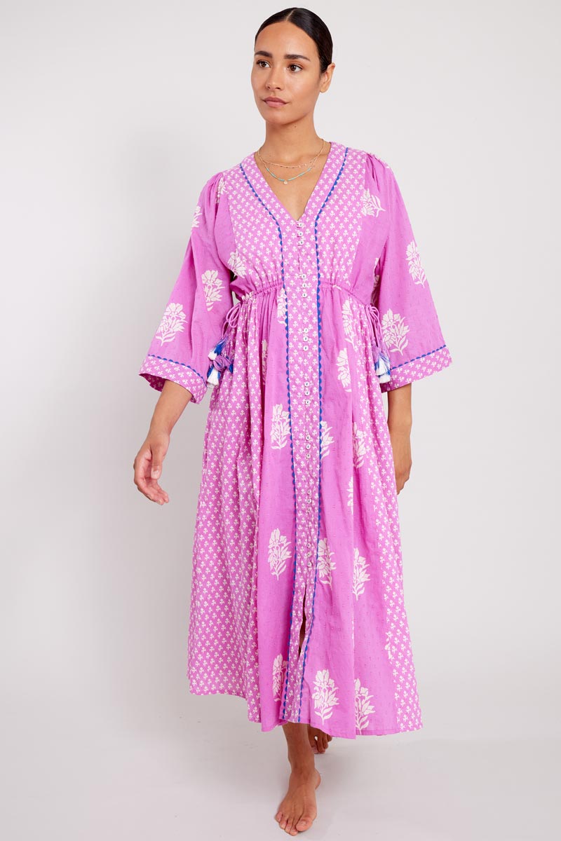 Rosalyn Pink Dobby Dress