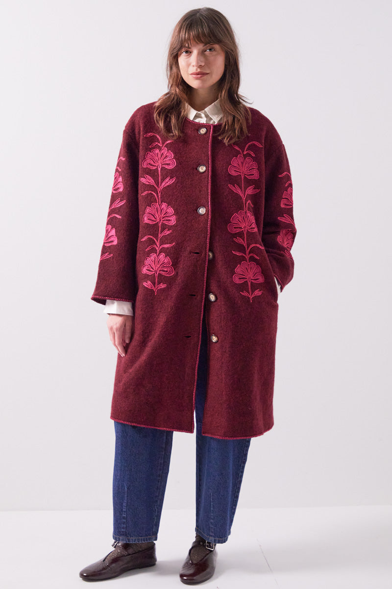Astrid Wool Embroidered Coat