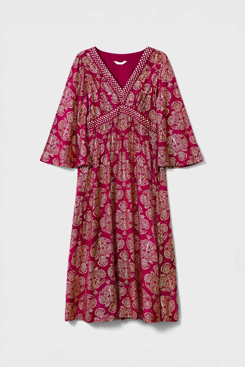 Aviana Floral Foil Maxi Dress