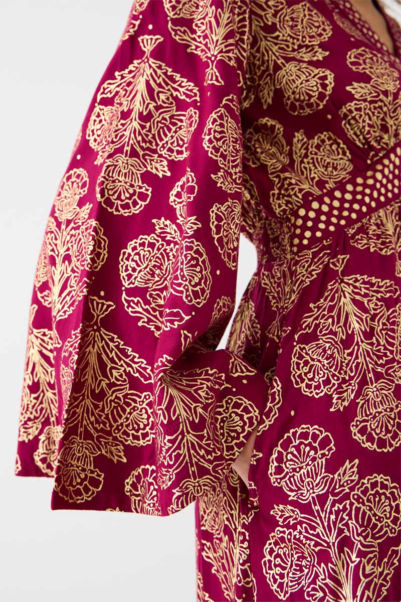 Aviana Floral Foil Maxi Dress