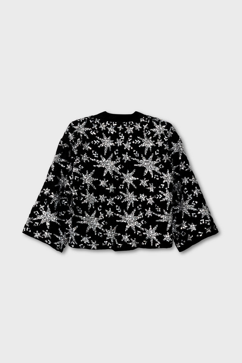 Medi Sequin Embellished Kimono Jacket