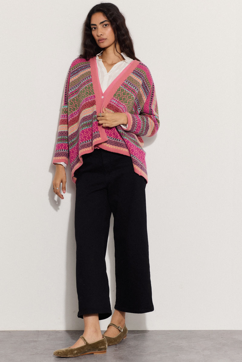 East x Oubas Fairisle Wool Cardigan