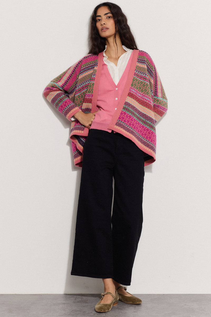 East x Oubas Fairisle Wool Cardigan