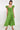 Model wears East Heritage Lola Green Cotton Poplin Dress