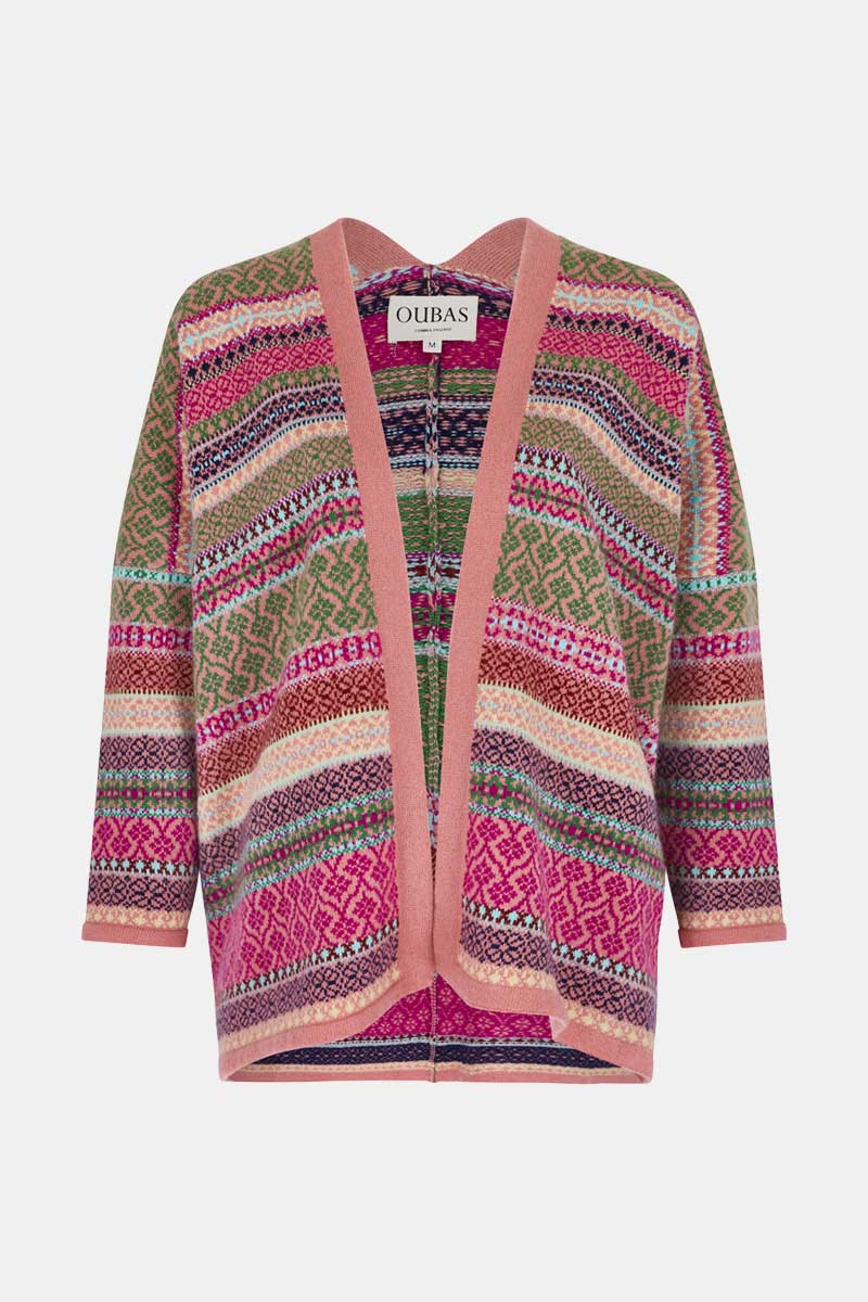 East x Oubas Fairisle Wool Cardigan