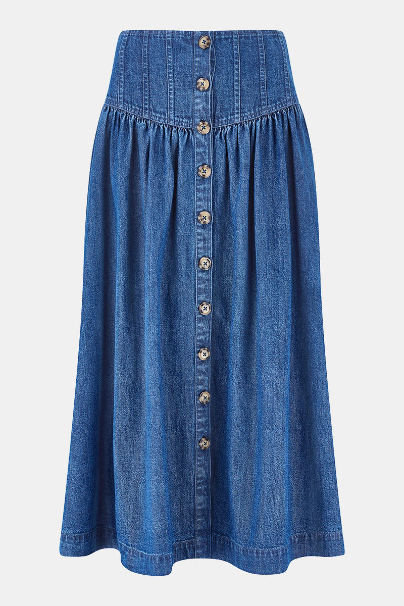 Avalin Button Denim Skirt