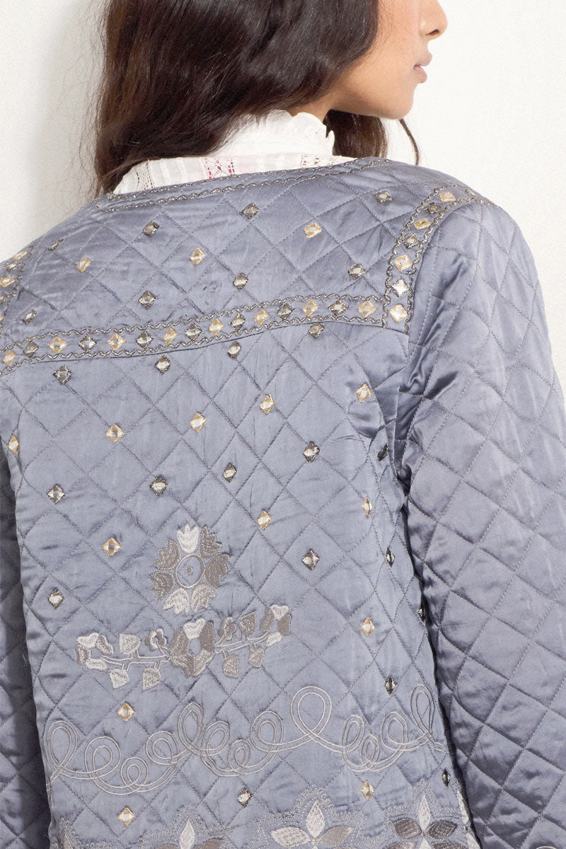 Damia Embroidered Quilted Jacket