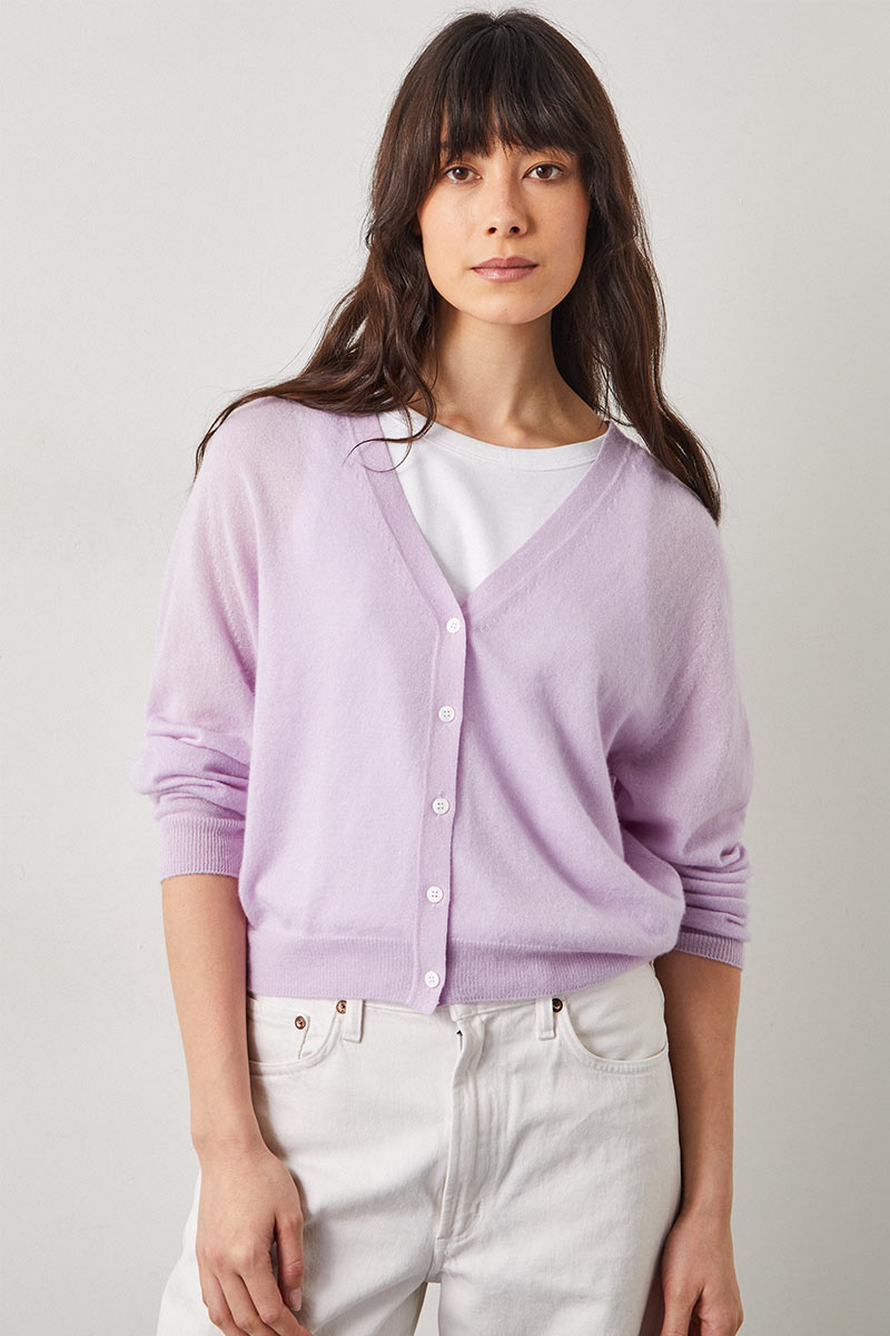 Lilac Knit New Look Lilac Cardigan Edie Knitted Cardigan Lilac