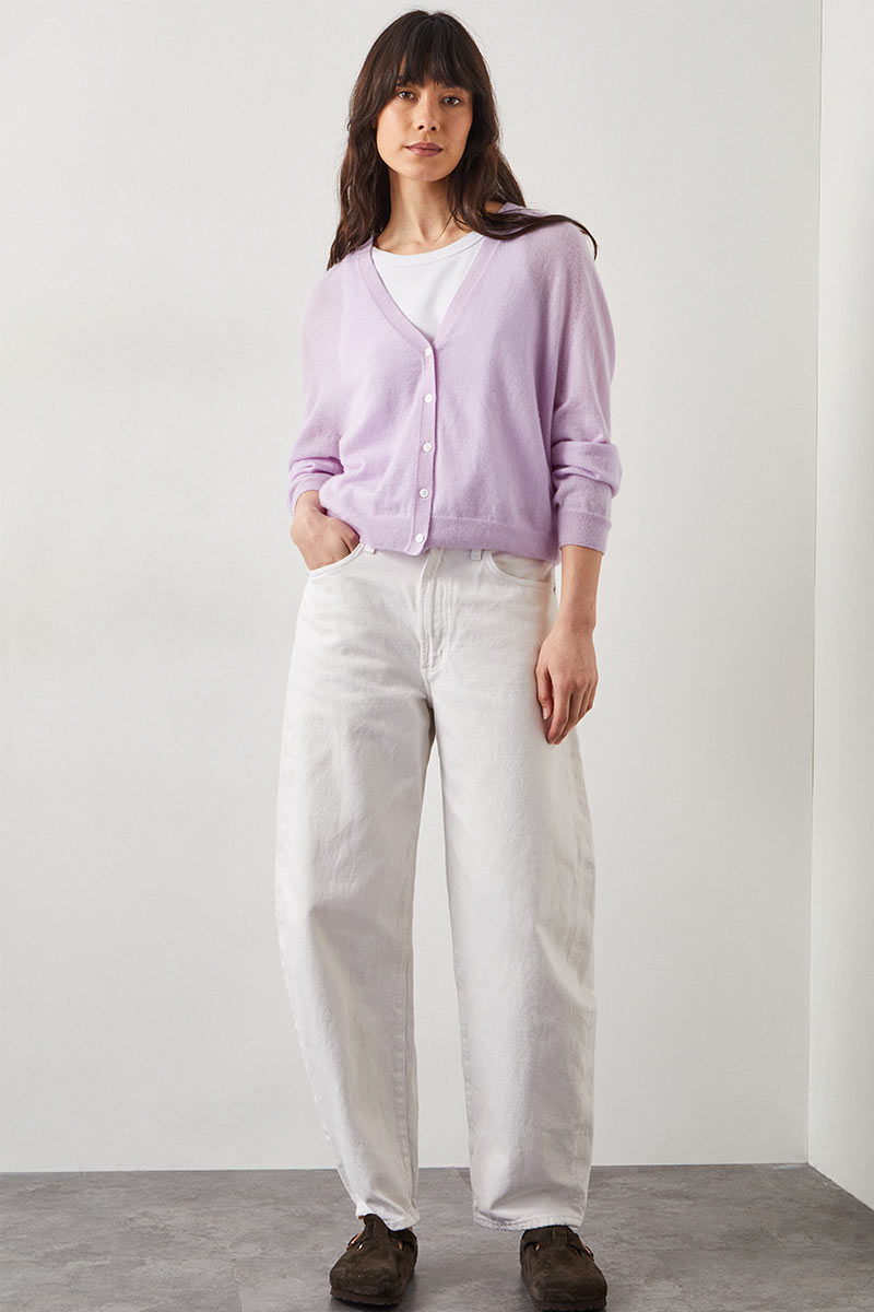 Edie Knitted Cardigan Lilac