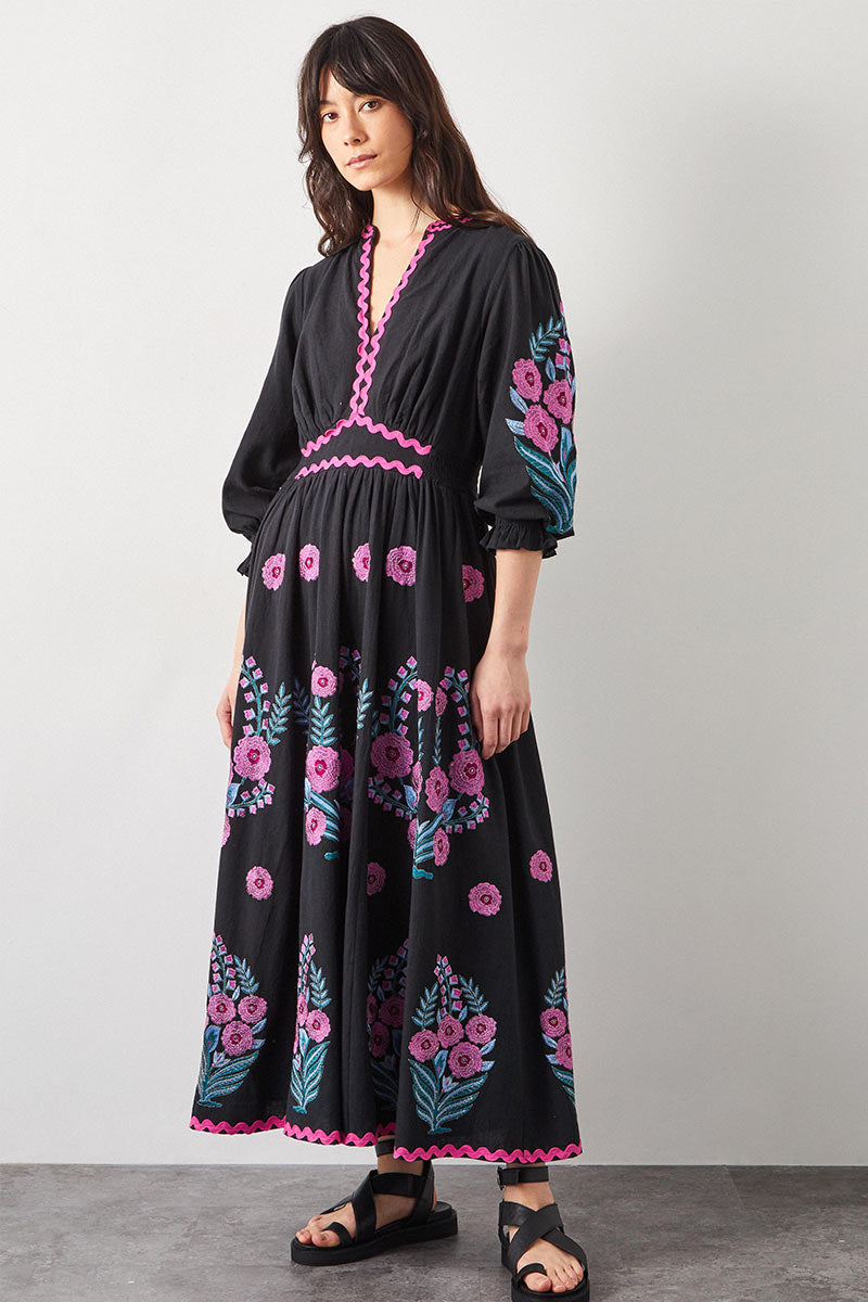 Logan Embroidered Maxi Dress