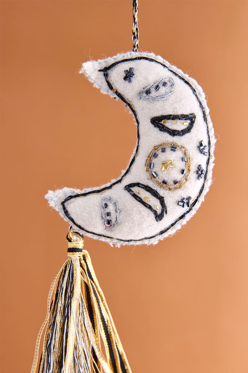 Handcrafted Moon Hanging Ornament