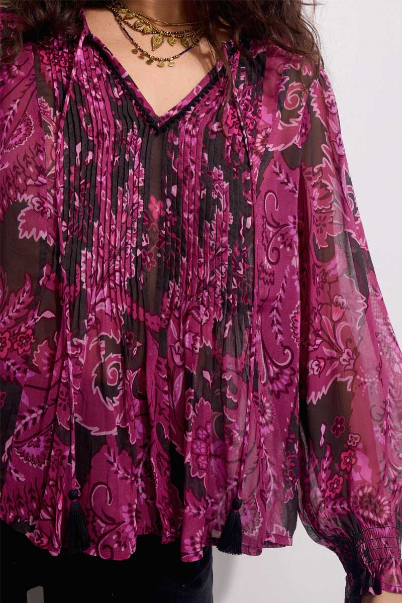 Olivia Paisley Print Blouse