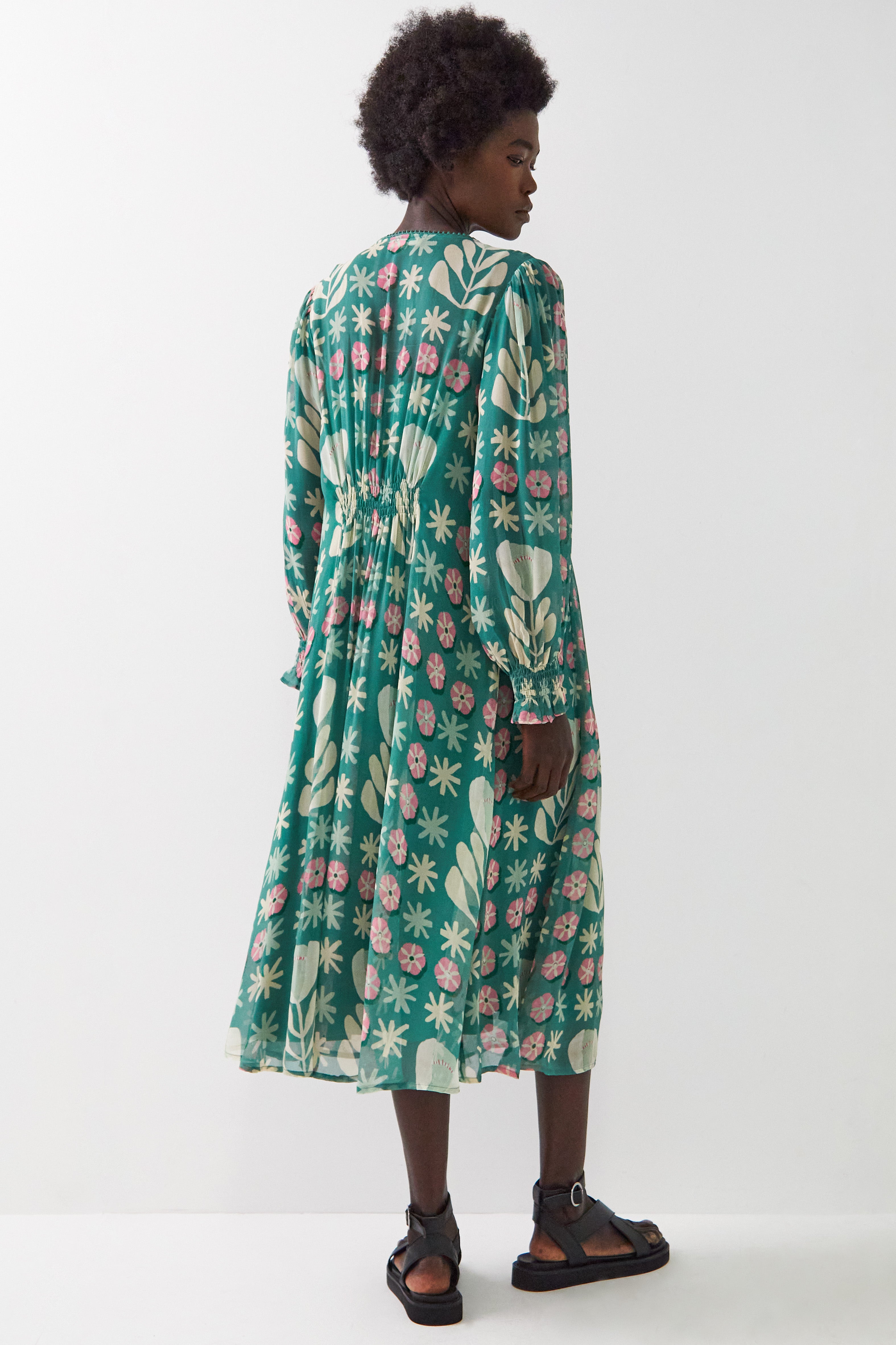 Charlize Georgette Midi Dress