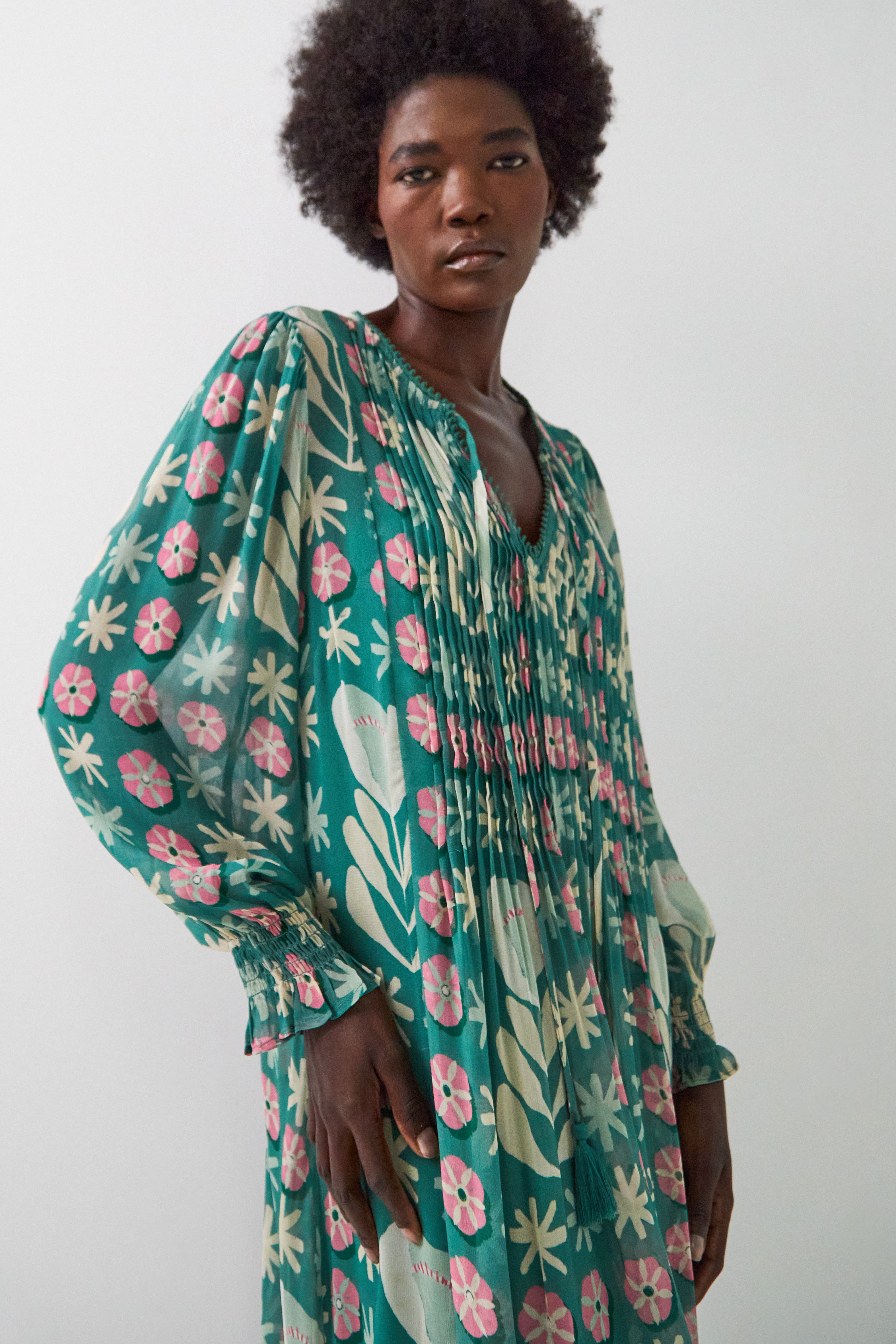 Charlize Georgette Midi Dress