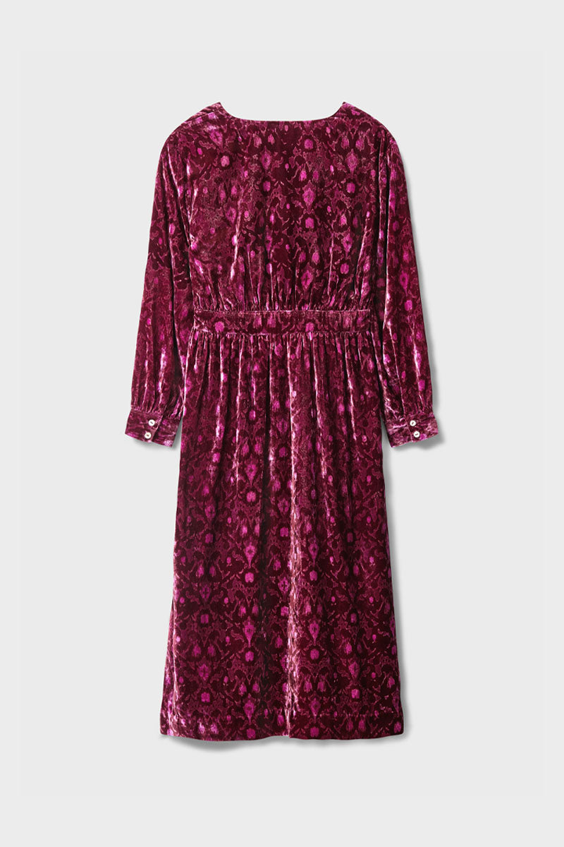 Jude Paisley Velvet Dress
