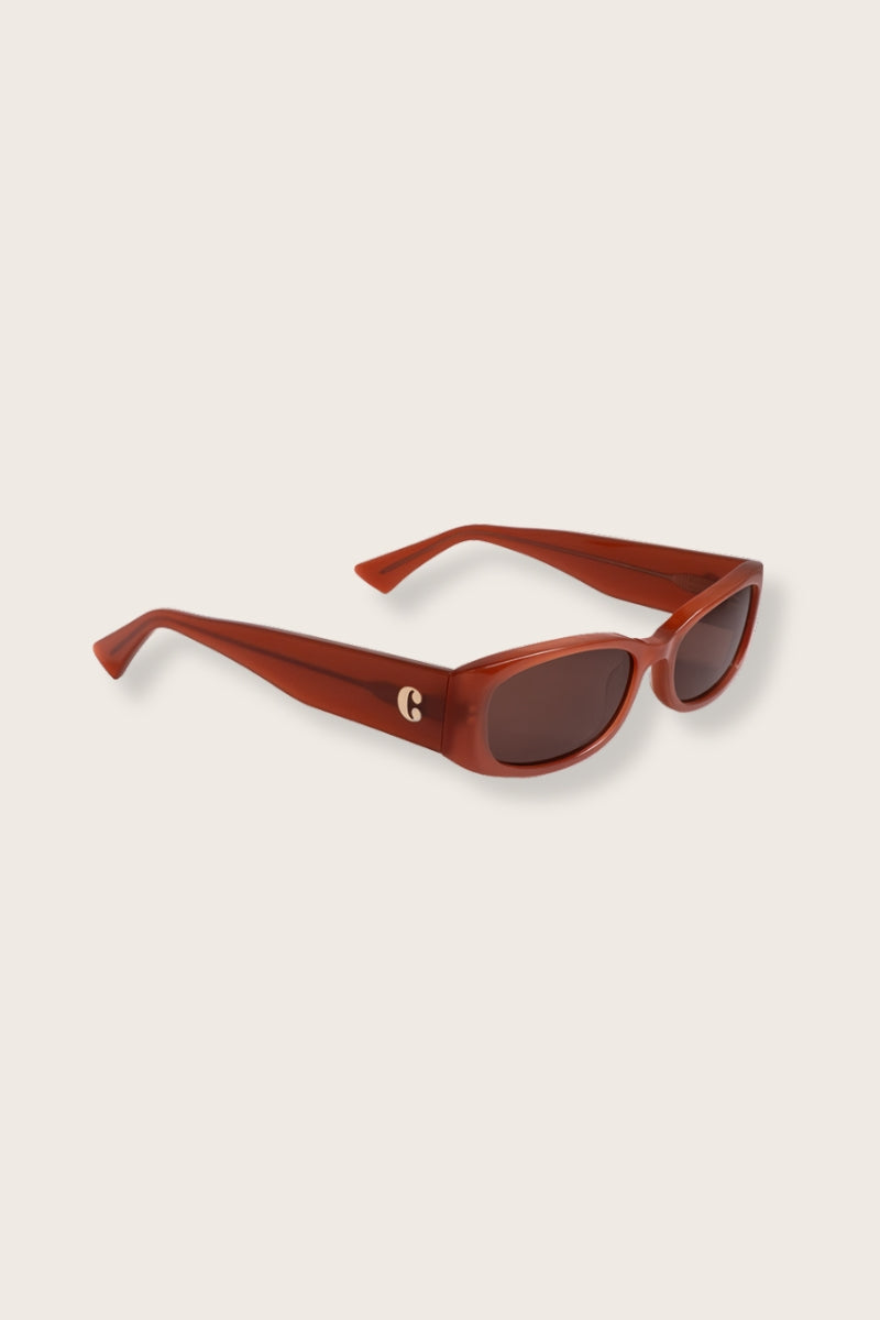 Romy Rectangle Red Sunglasses
