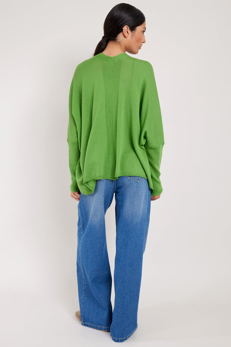 Eden Green Merino Wool Wrap Cardigan