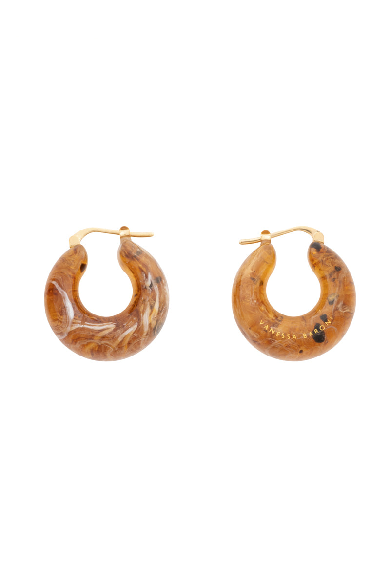 Bernstein Marble Circlet Earrings