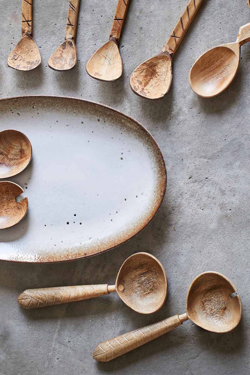Natural Wooden Serving Spoons