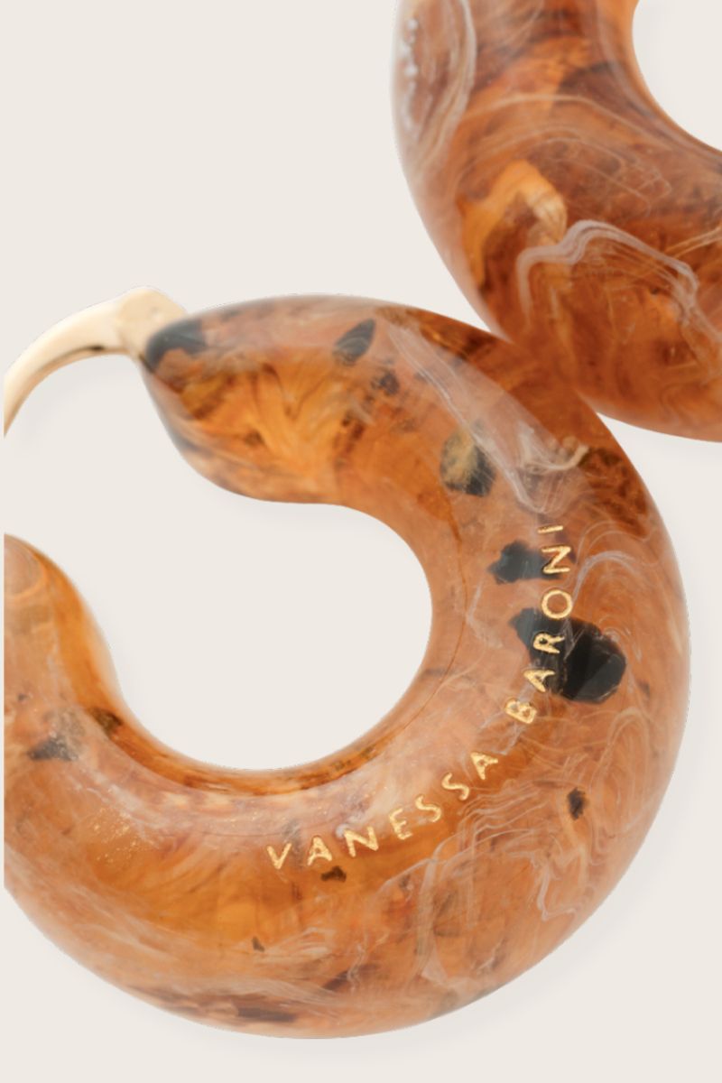 Bernstein Marble Circlet Earrings