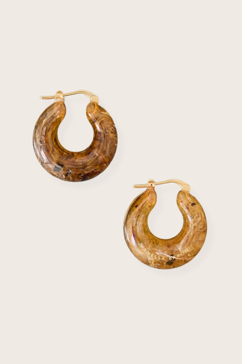 Bernstein Marble Circlet Earrings