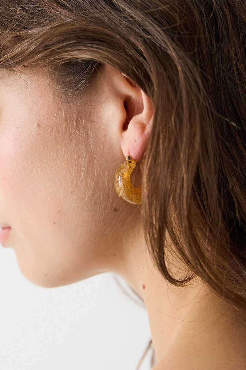 Bernstein Marble Circlet Earrings