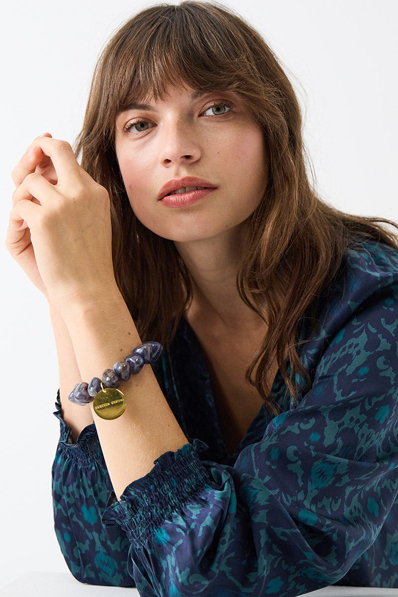 Stone Flex Blue Jeans Marble Bracelet