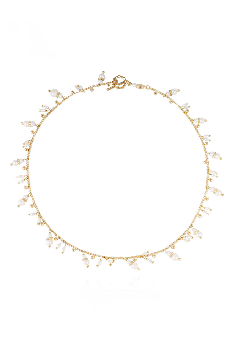 Tangerine Collier Mother of Pearl Necklace