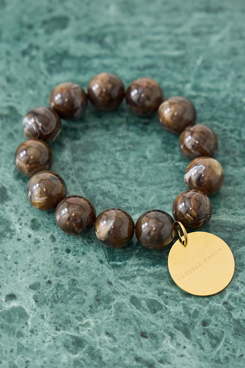 Dark Brown Marble Bracelet