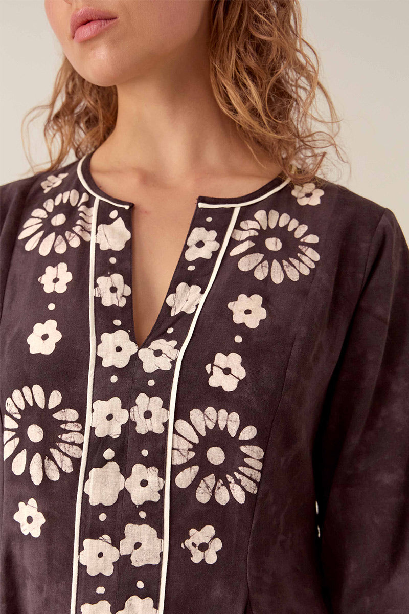 Aimi Hand-Batik Cotton Dress