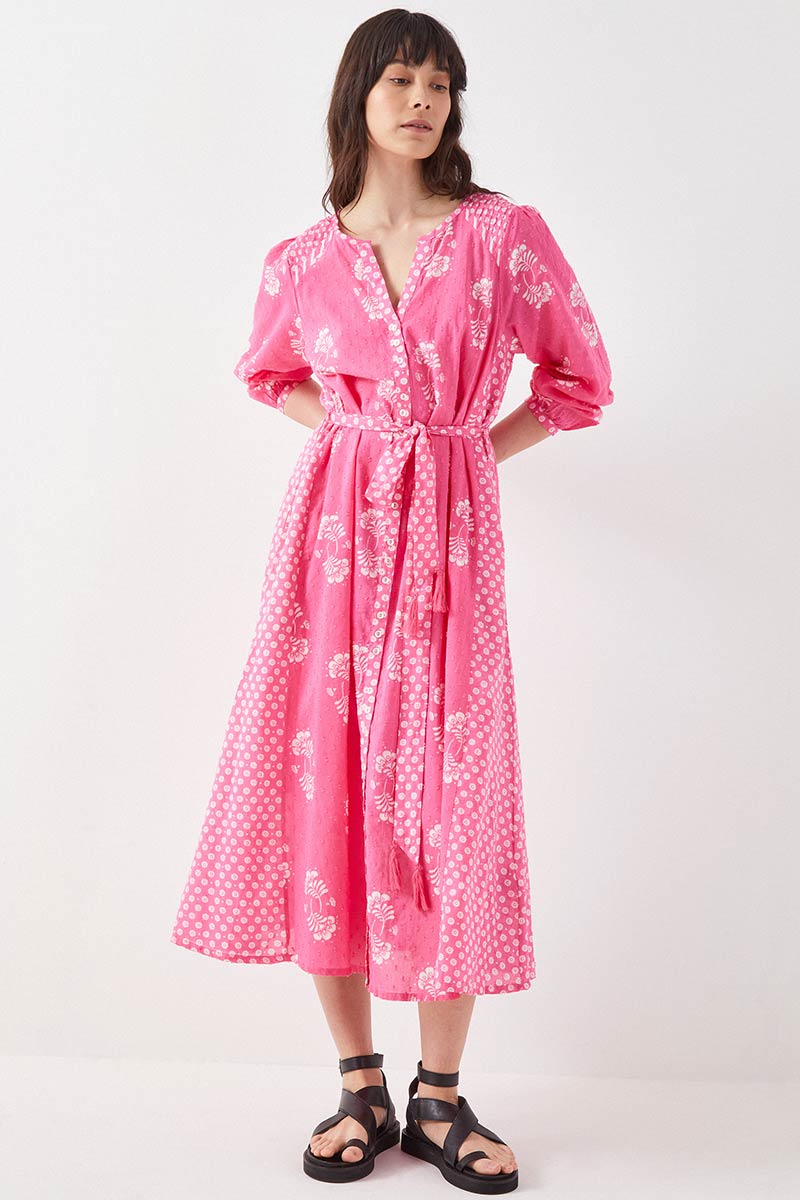 Amber Printed Pink Dress