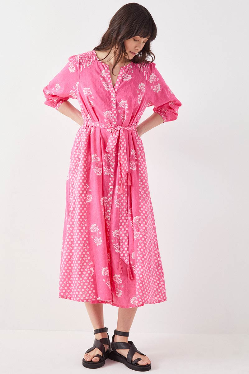 Amber Printed Pink Dress