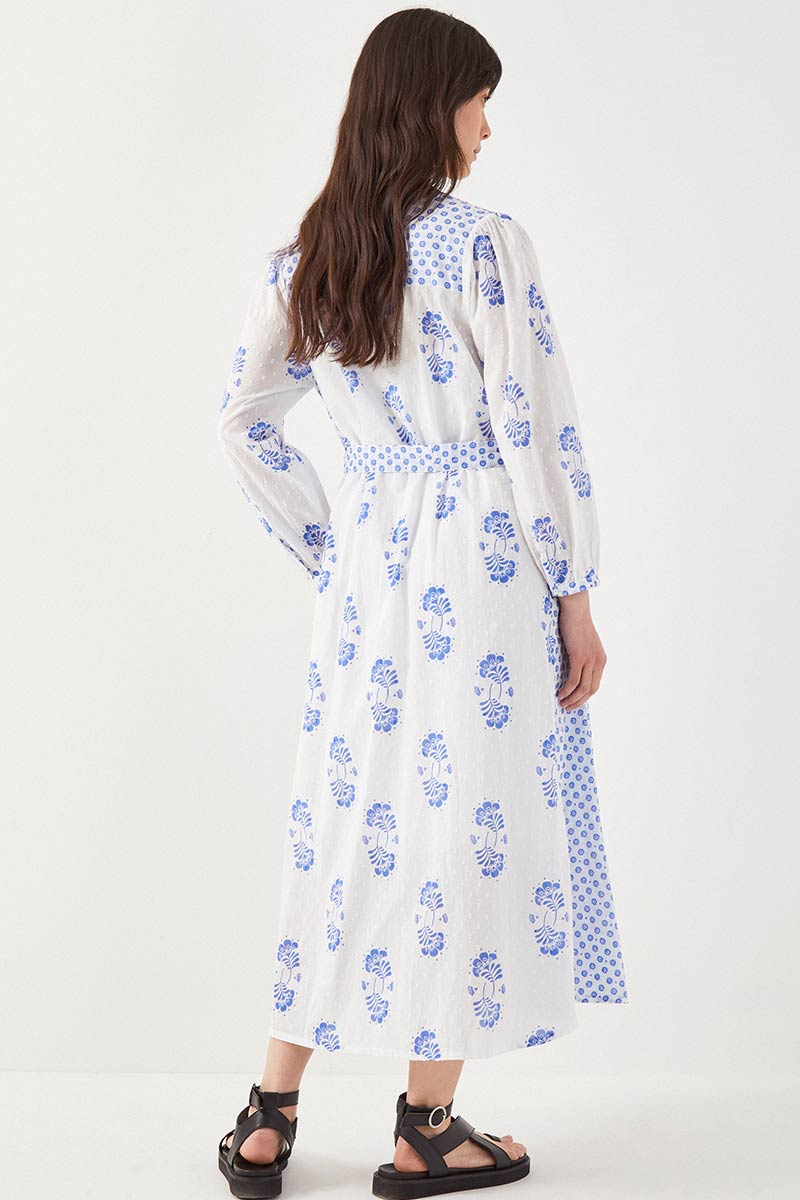 Amber Printed Dress White