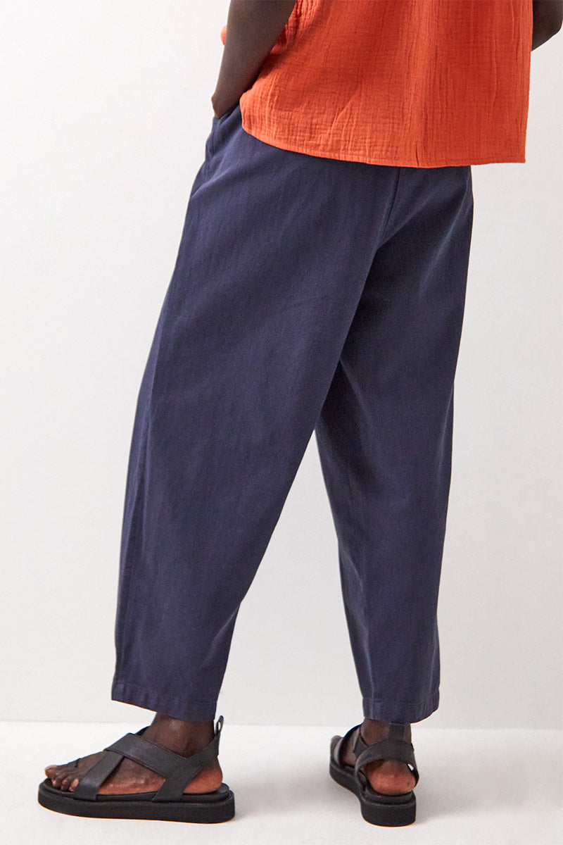Annie Cotton Trousers Navy