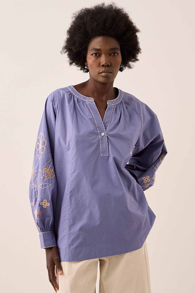Anyar Embroidered Cotton Blouse