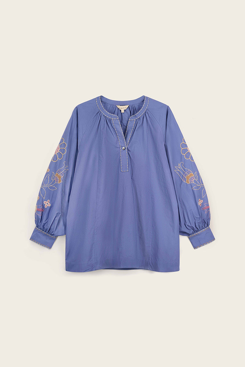 Anyar Embroidered Cotton Blouse