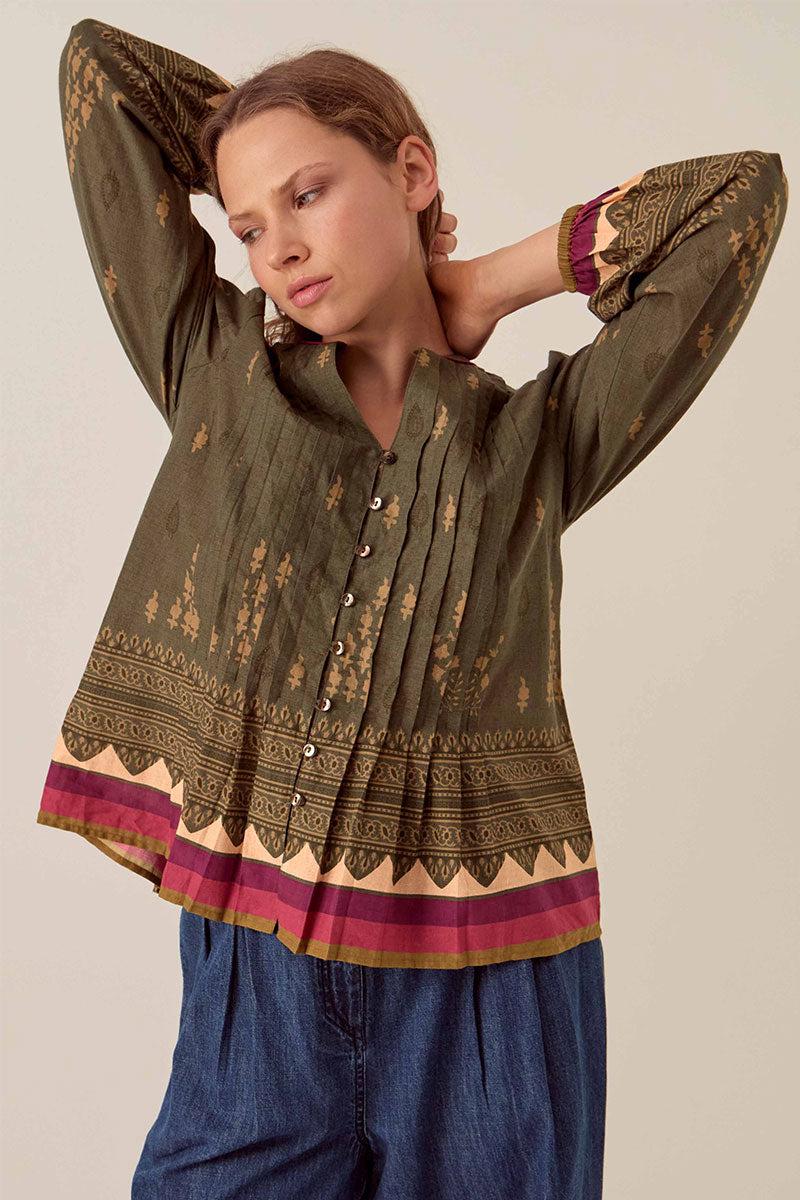 Apate Printed Cotton Top