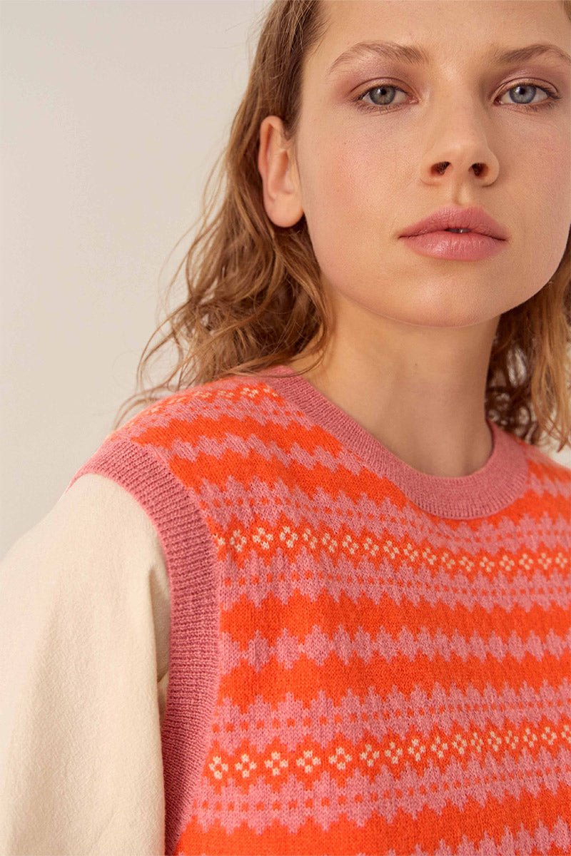 Becky Alpaca and Cashmere Fairisle Tank