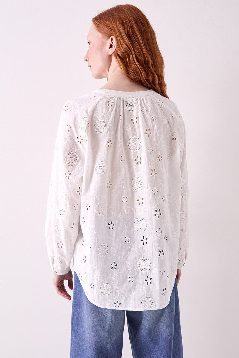 Bria Broderie Anglaise Cotton Blouse