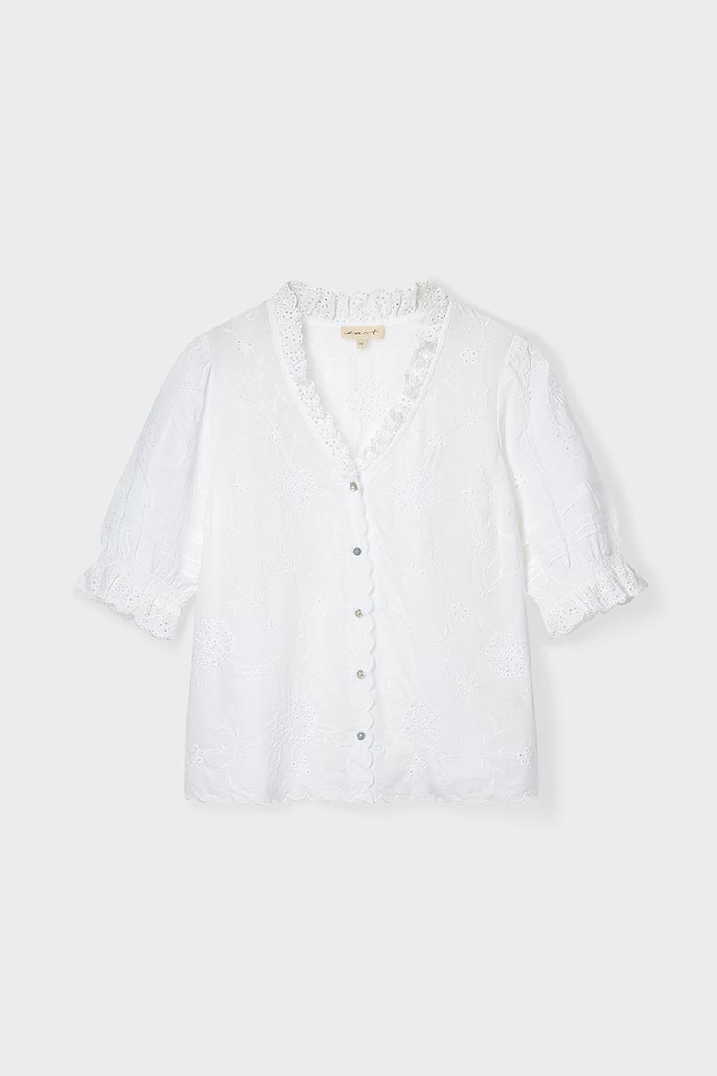 Bria Broderie Anglaise Cotton Top